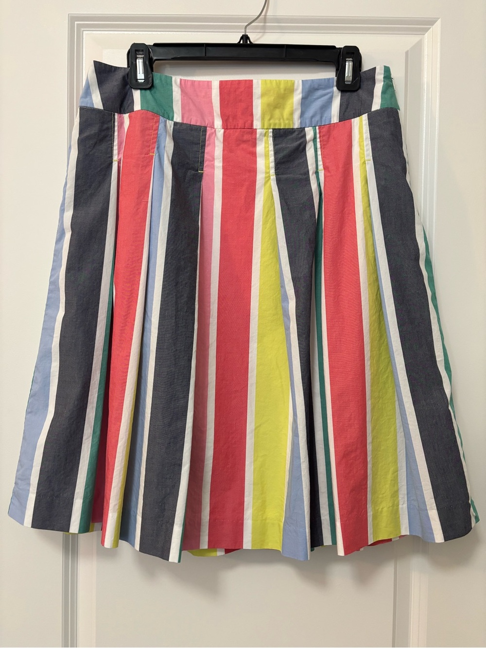 Boden Multicolor Soft Pleated 100% Cotton Skirt, Size 10